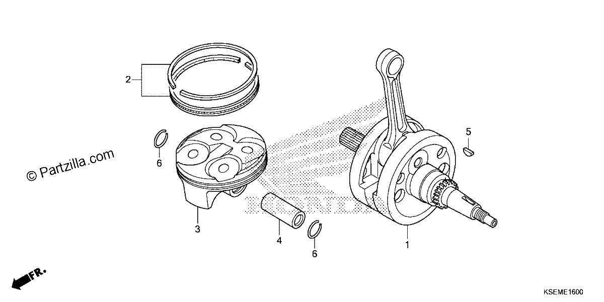 Diagrama de CRANKSHAFT PISTON