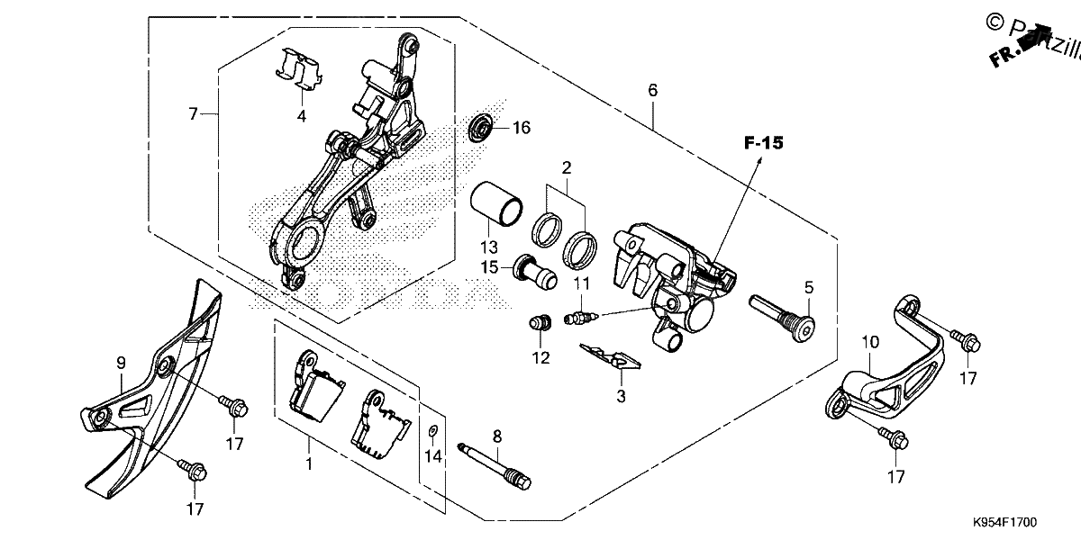 Diagrama de REAR BRAKE CALIPER