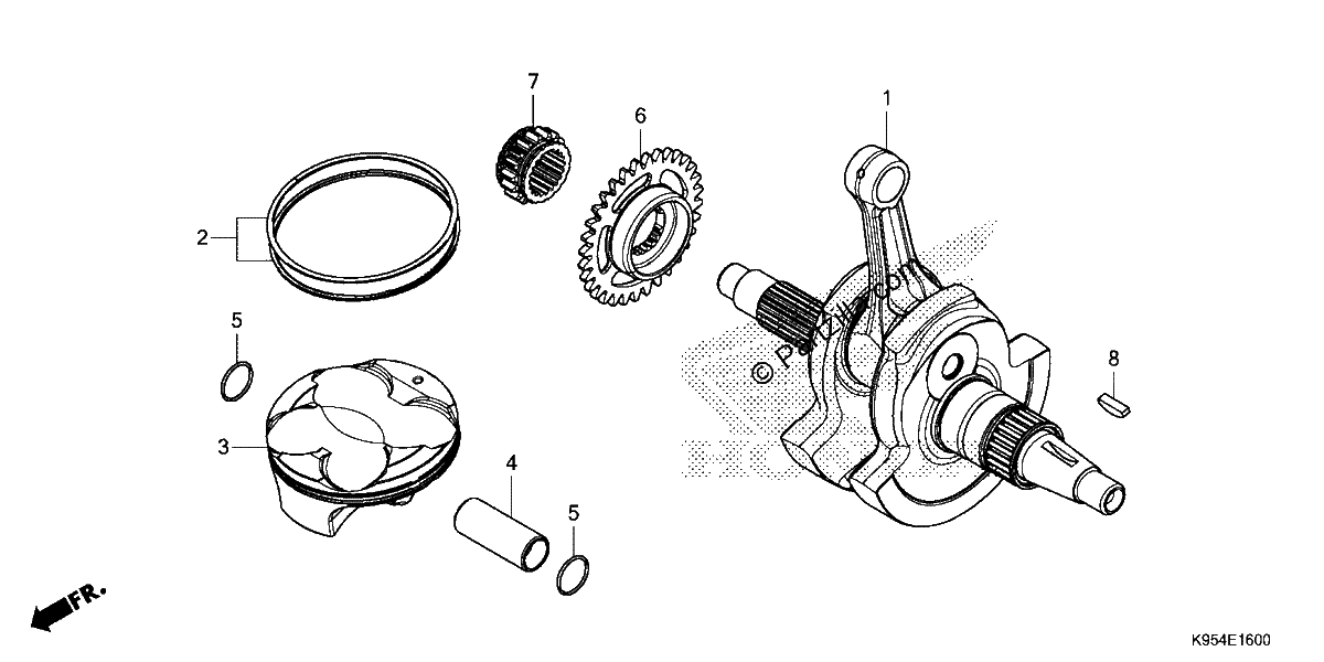 Diagrama de CRANKSHAFT PISTON