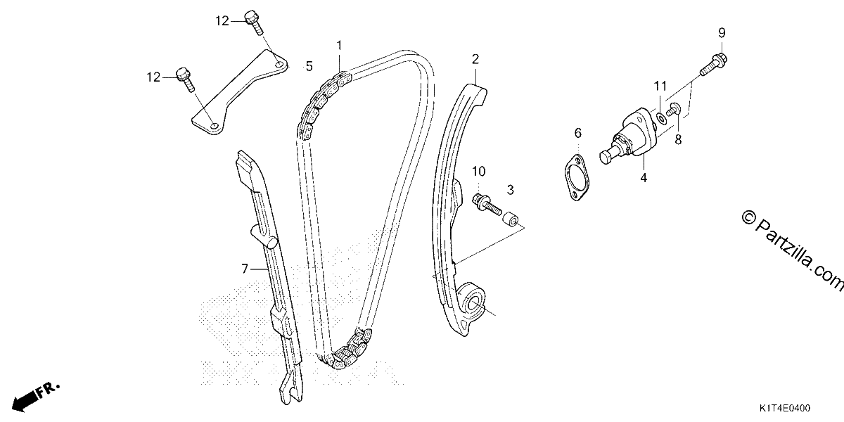 Diagrama de CAM CHAIN TENSIONER