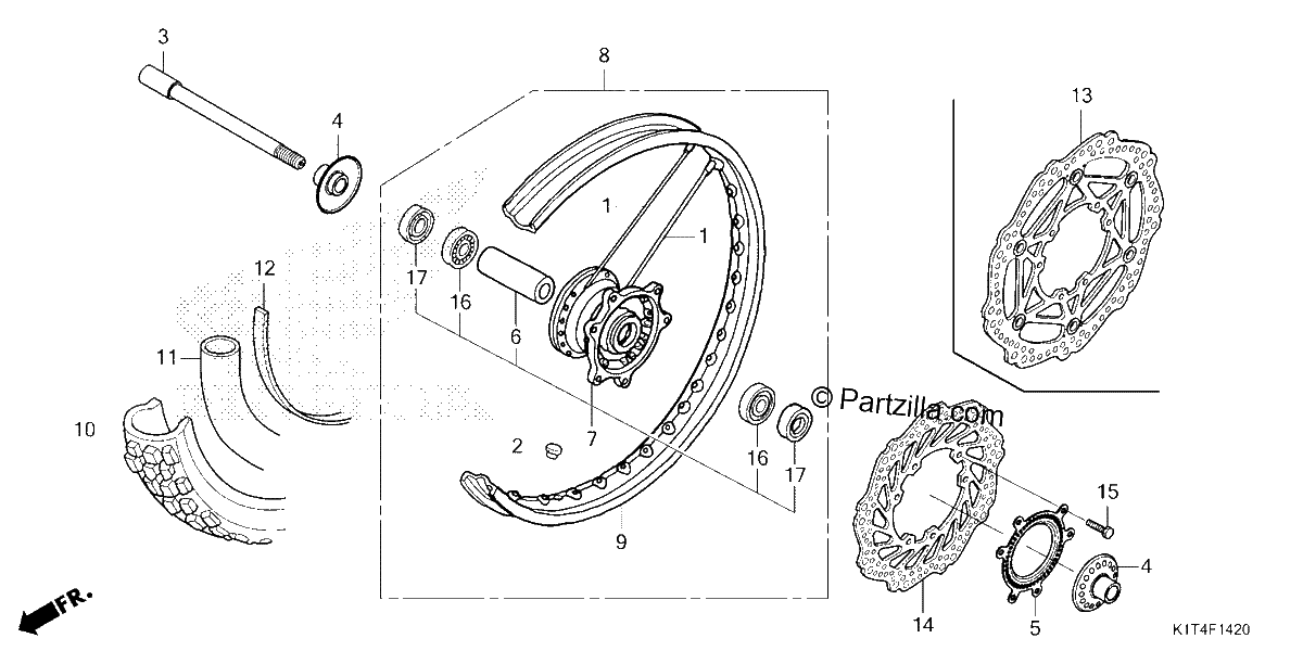 Diagrama de FRONT WHEEL