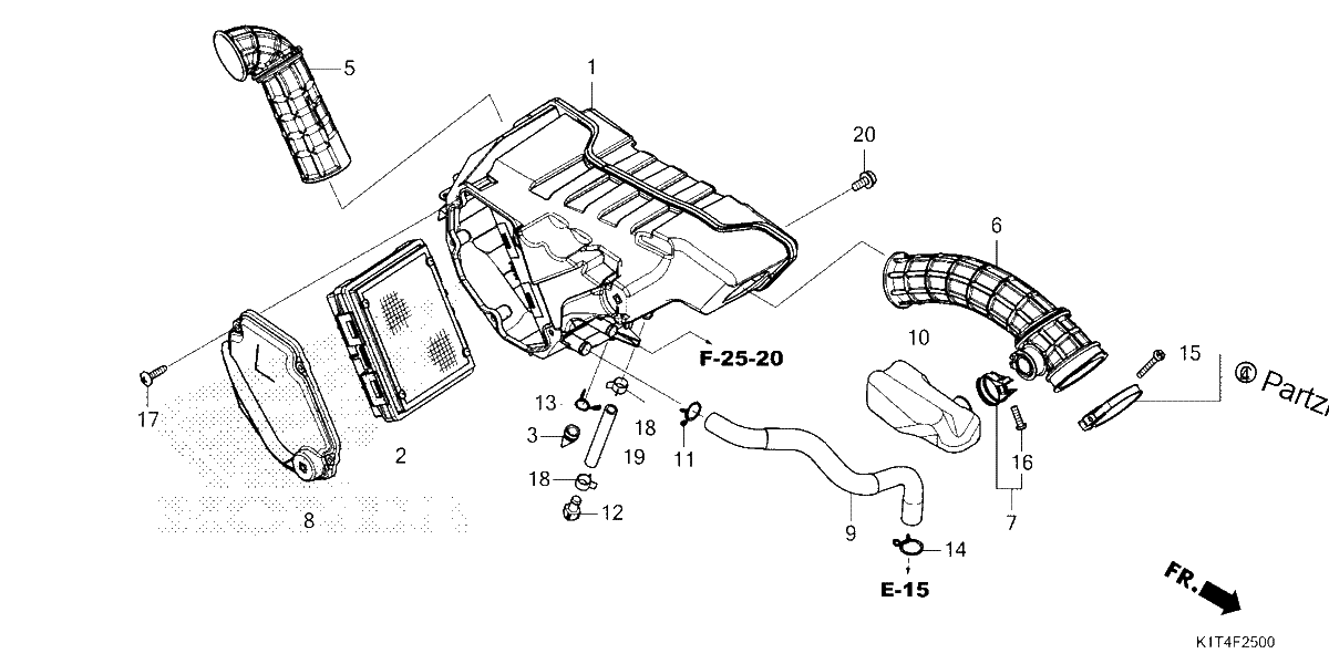 Diagrama de AIR CLEANER