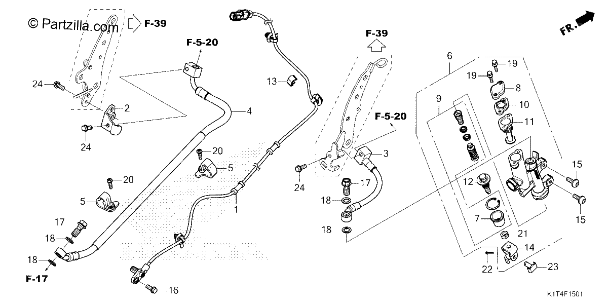 Diagrama de REAR BRAKE MASTER CYLINDER 2