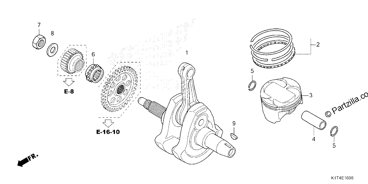 Diagrama de CRANKSHAFT PISTON