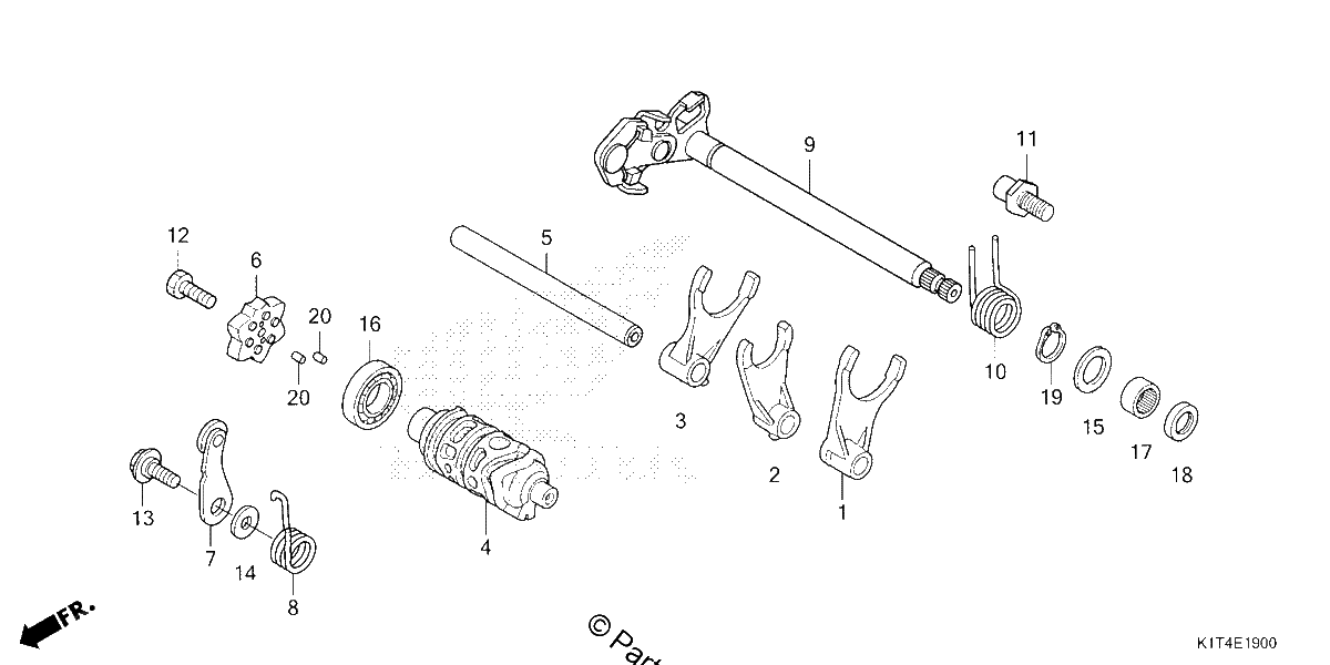 Diagrama de GEARSHIFT DRUM
