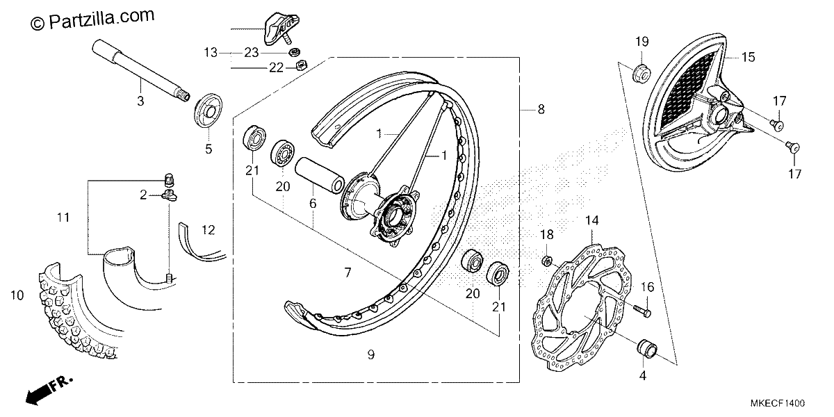 Diagrama de FRONT WHEEL