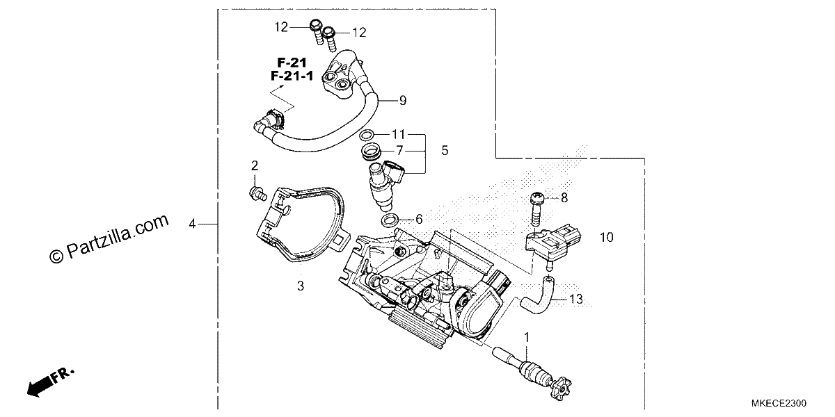 Diagrama de THROTTLE BODY