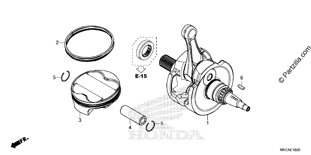 Diagrama de CRANKSHAFT PISTON