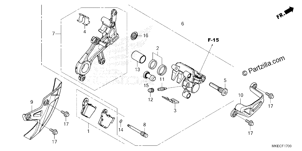 Diagrama de REAR BRAKE CALIPER