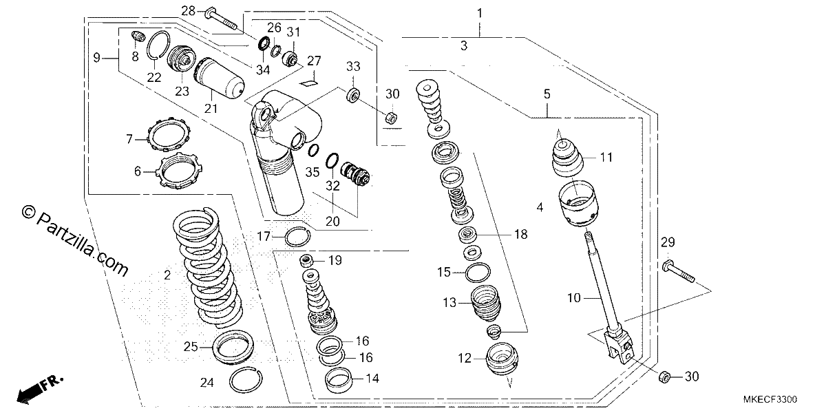 Diagrama de REAR SHOCK ABSORBER