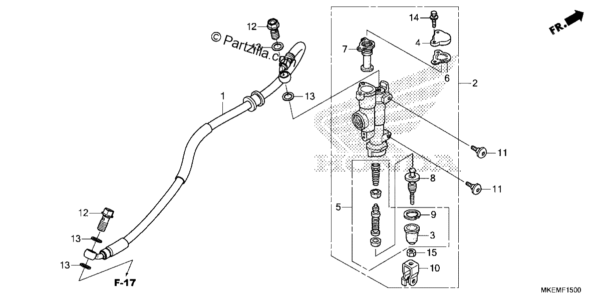 Diagrama de REAR BRAKE MASTER CYLINDER