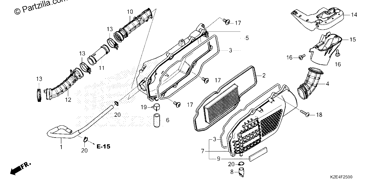 Diagrama de AIR CLEANER
