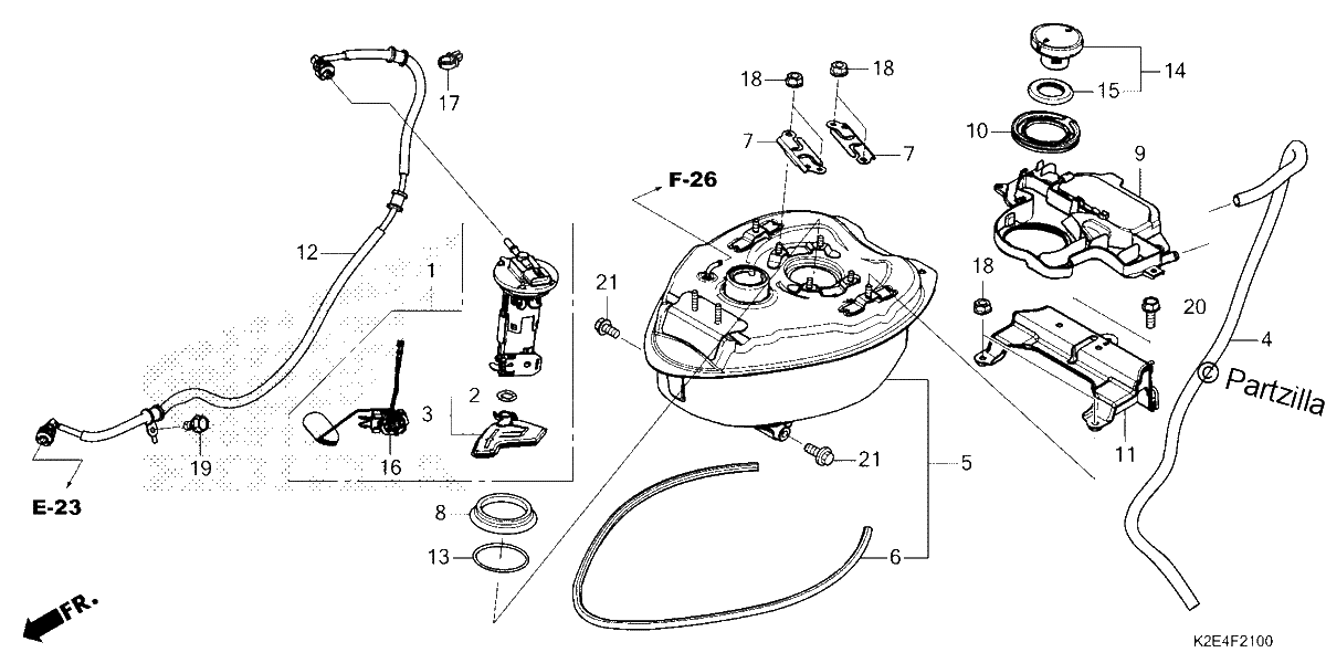 Diagrama de FUEL TANK FUEL PUMP