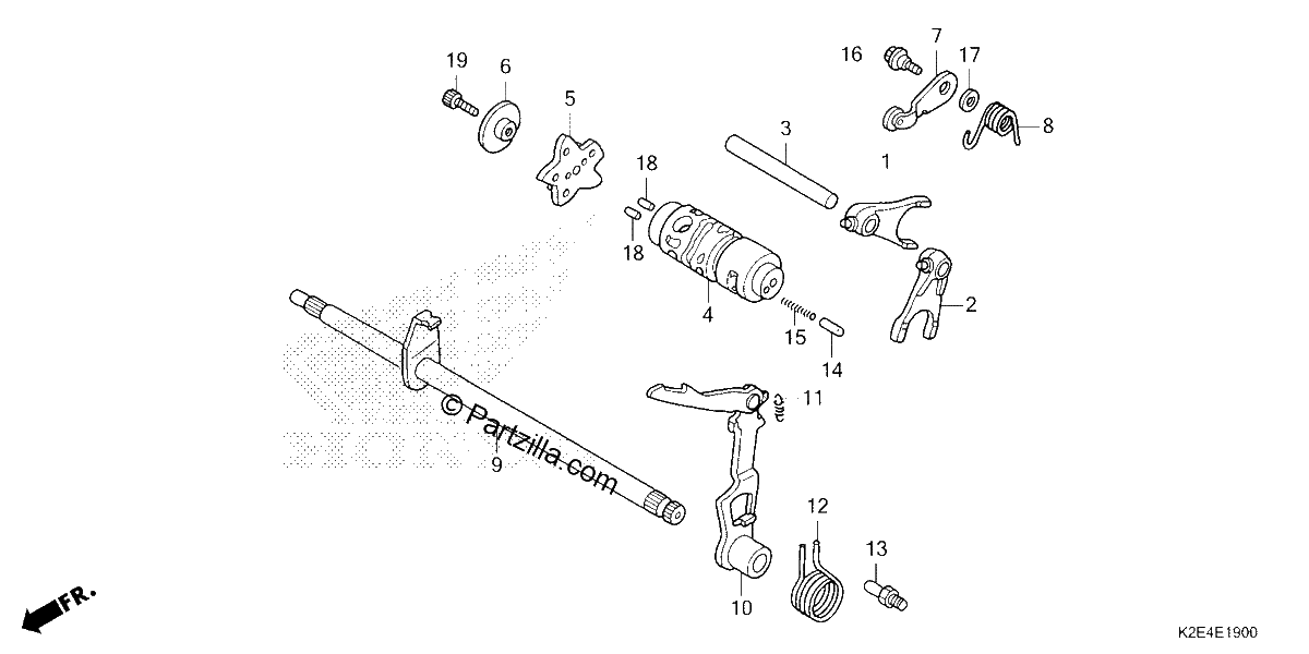 Diagrama de GEARSHIFT DRUM