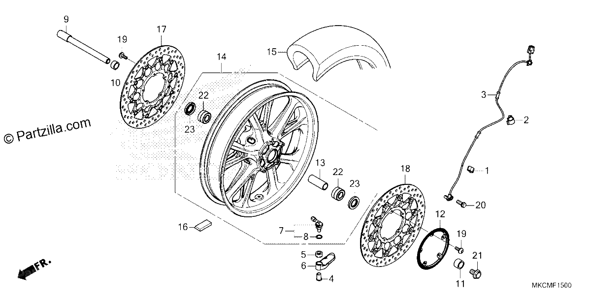 Diagrama de FRONT WHEEL