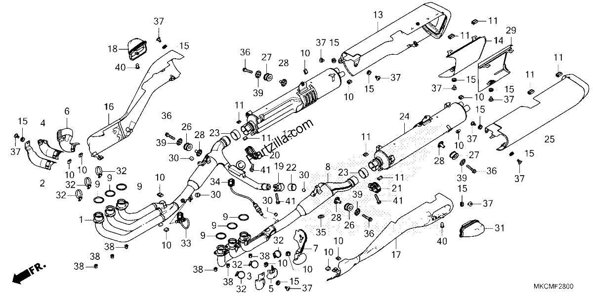 Diagrama de EXHAUST MUFFLER