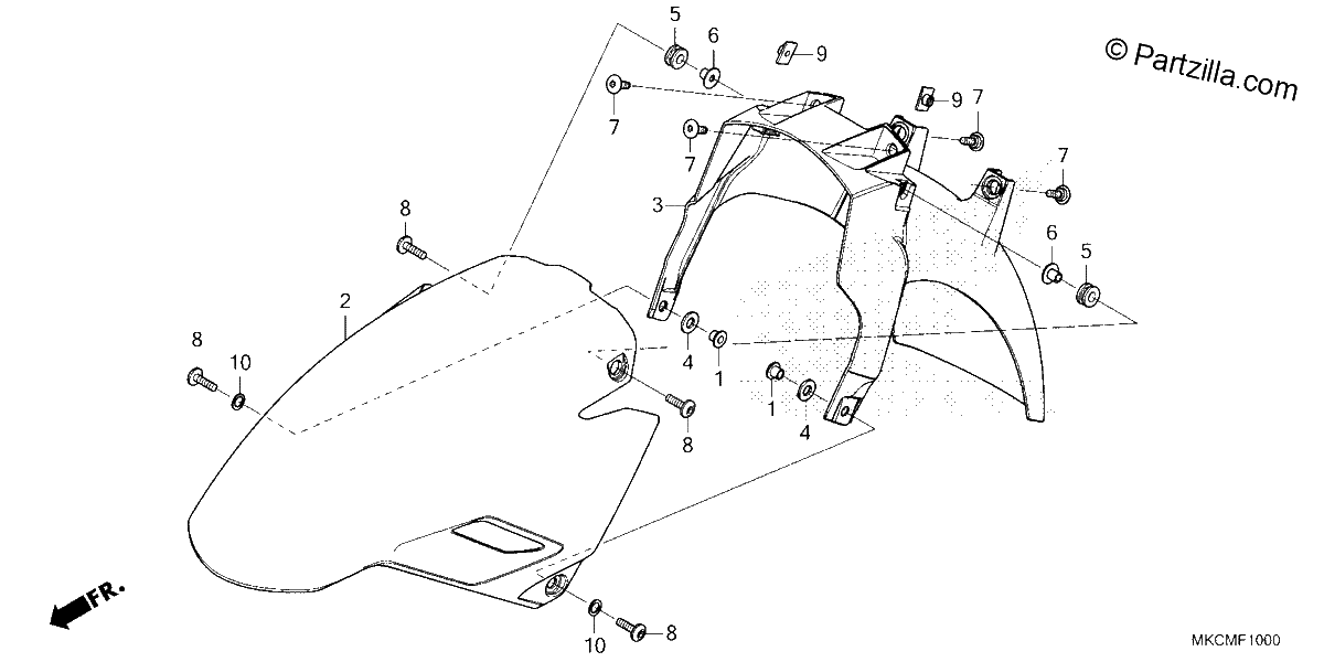 Diagrama de FRONT FENDER