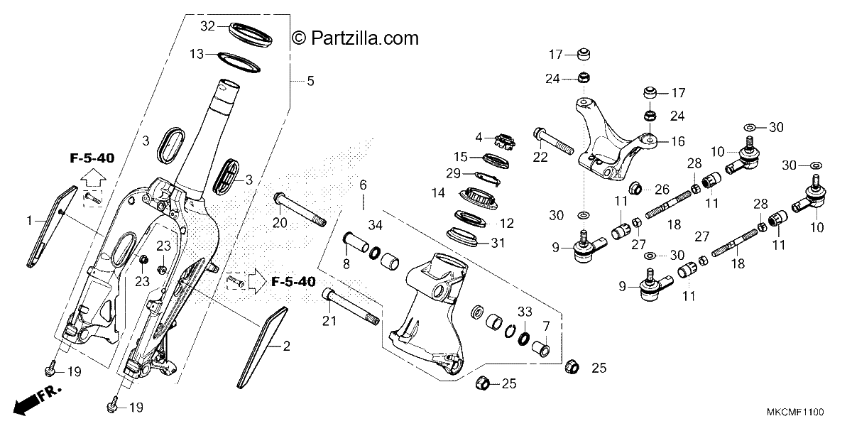 Diagrama de FRONT FORK