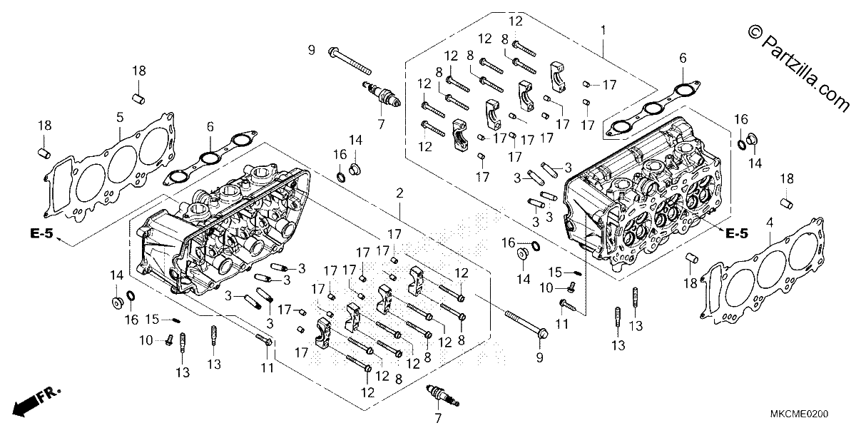 Diagrama de CYLINDER HEAD