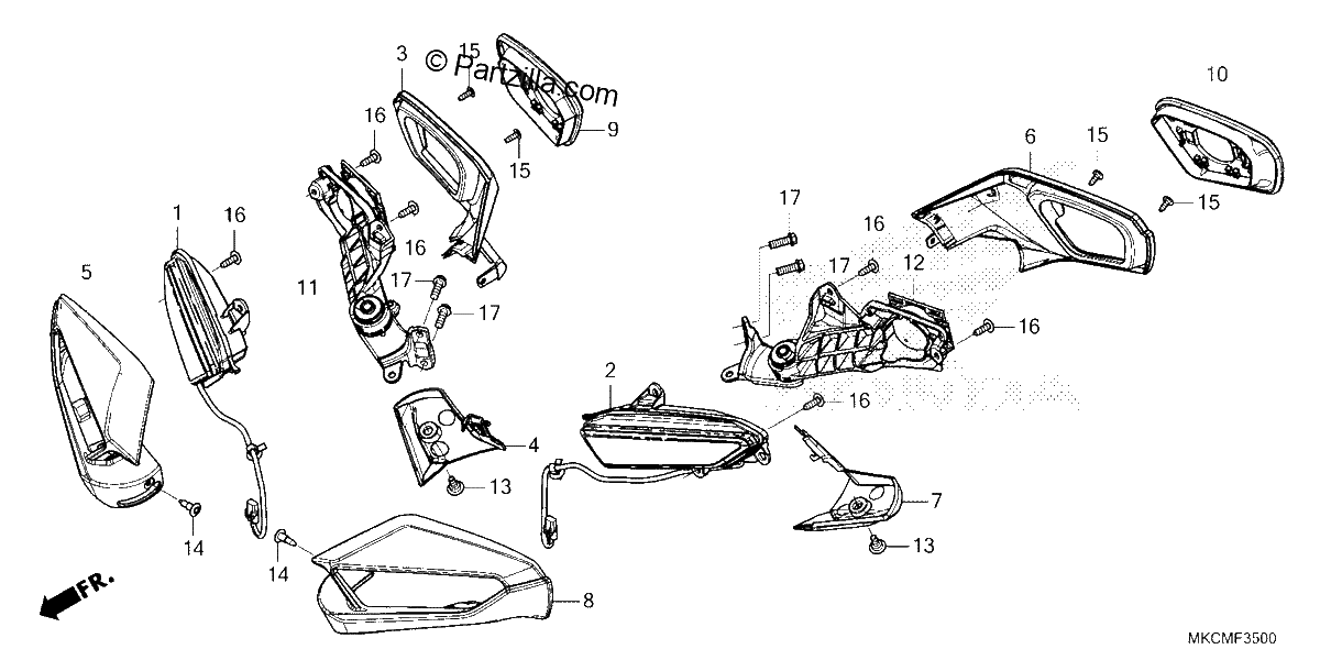 Diagrama de TURN SIGNAL MIRROR