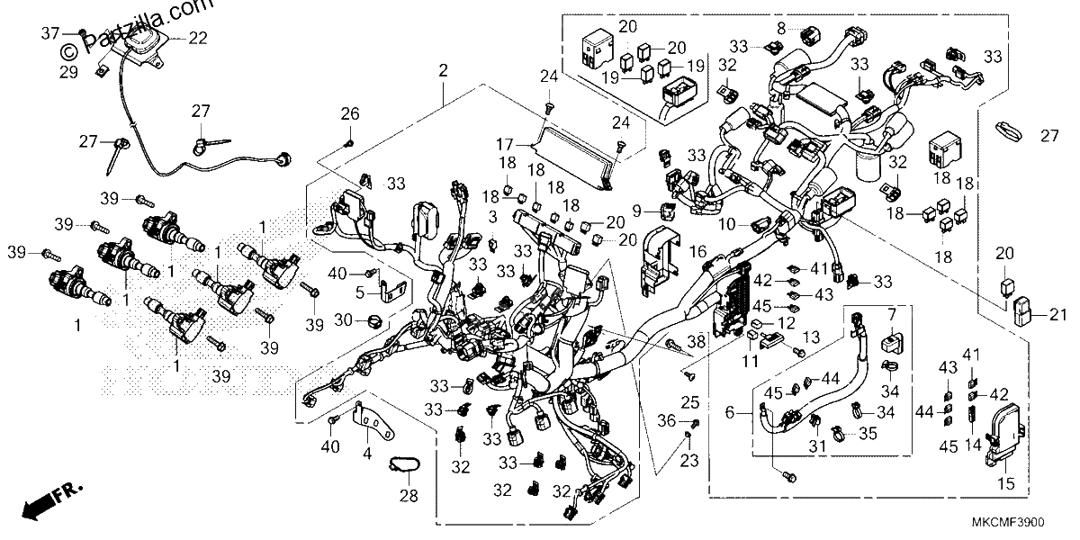 Diagrama de WIRE HARNESS