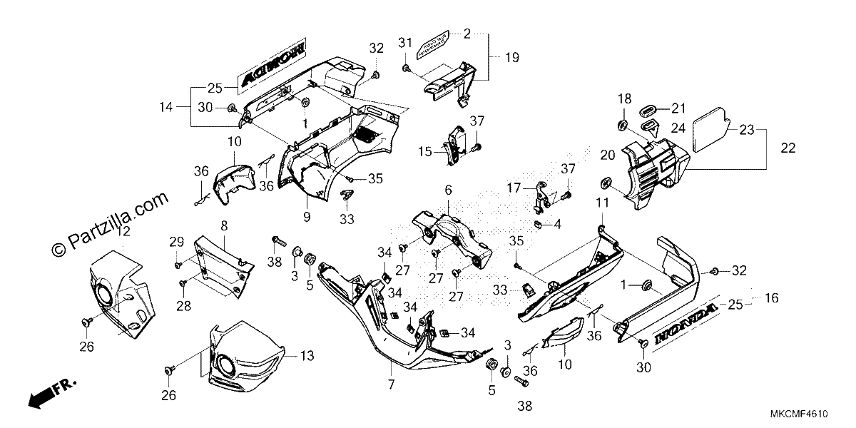 Diagrama de ENGINE COVER