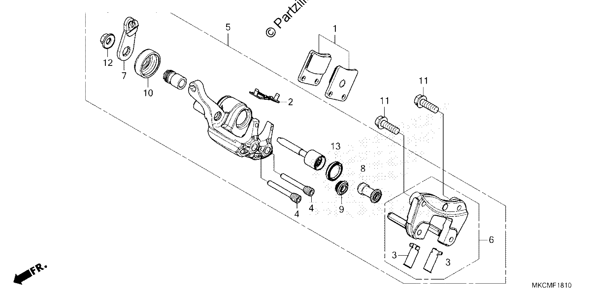 Diagrama de PARKING BRAKE CALIPER