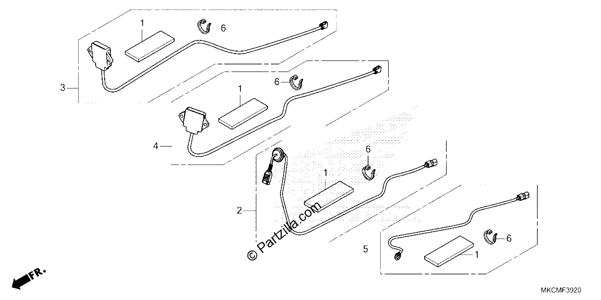 Diagrama de ANTENNA SET CORD SET