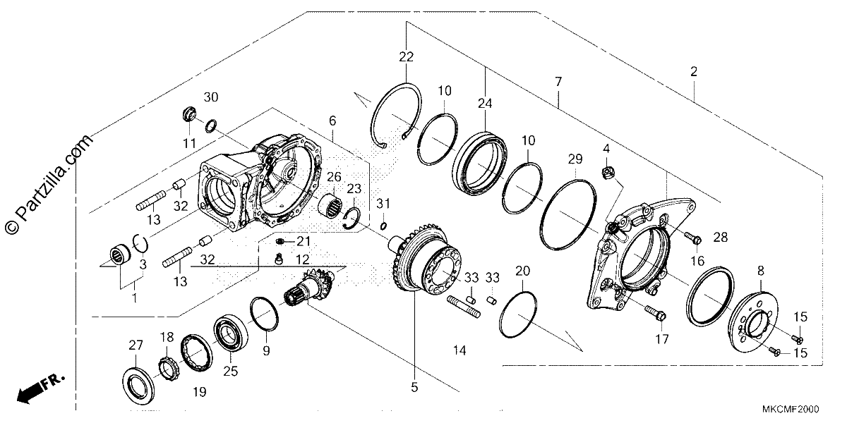 Diagrama de FINAL DRIVEN GEAR