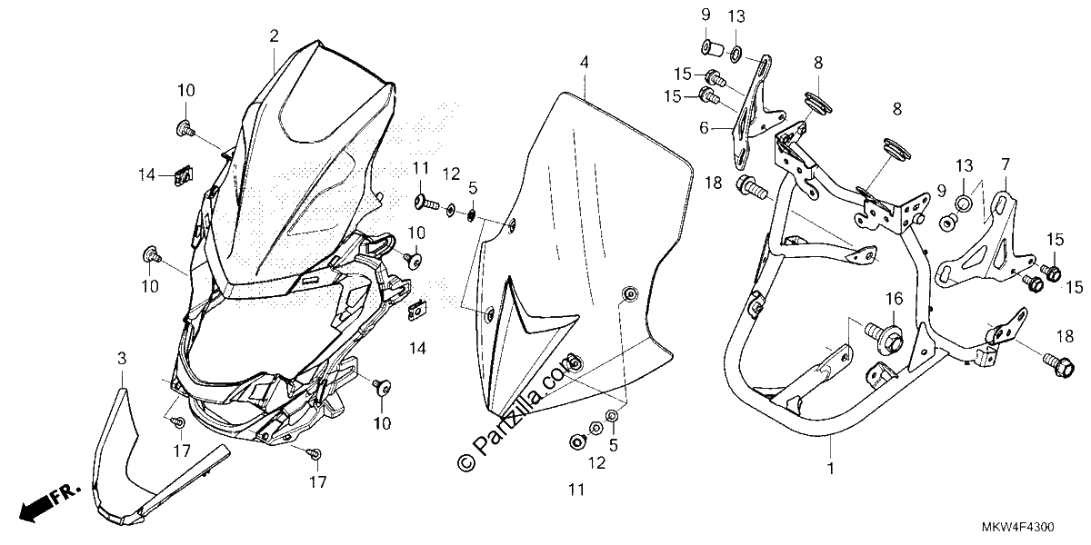 Diagrama de FRONT COWL