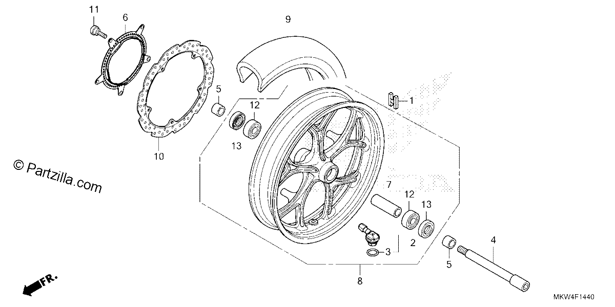 Diagrama de FRONT WHEEL