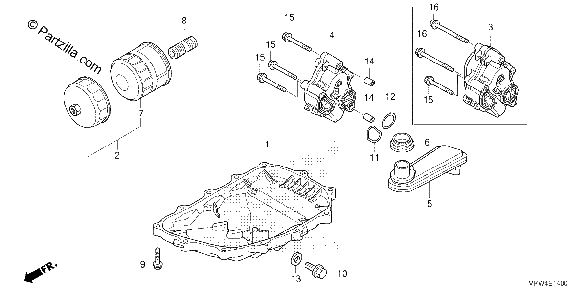 Diagrama de OIL PAN OIL PUMP