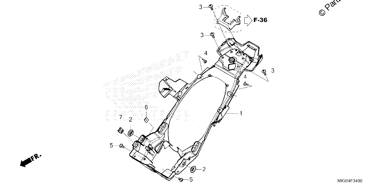 Diagrama de REAR FENDER