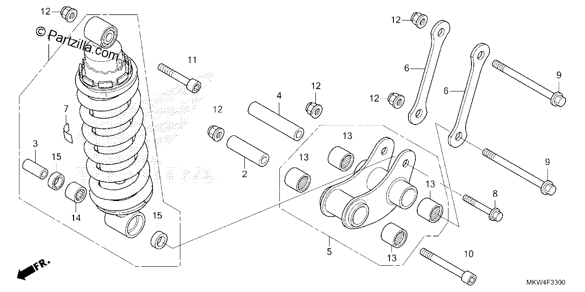 Diagrama de REAR SHOCK ABSORBER