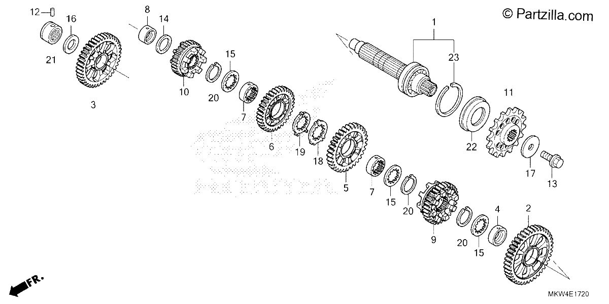 Diagrama de TRANSMISSION COUNTERSHAFT 2