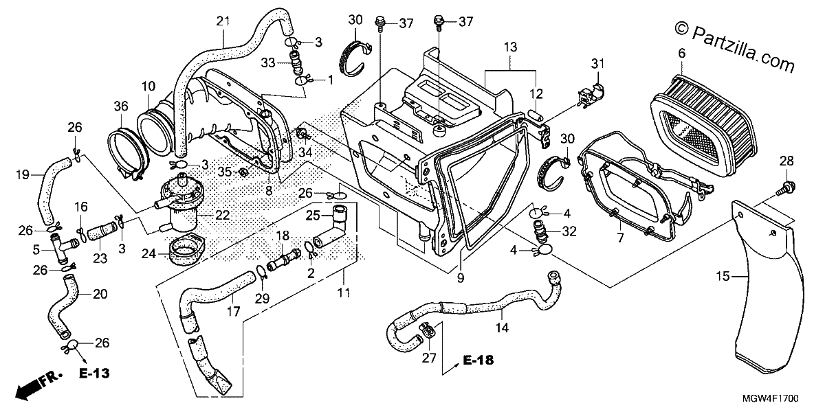 Diagrama de AIR CLEANER