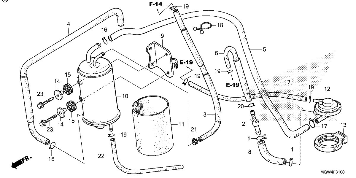 Diagrama de EVAP CANISTER