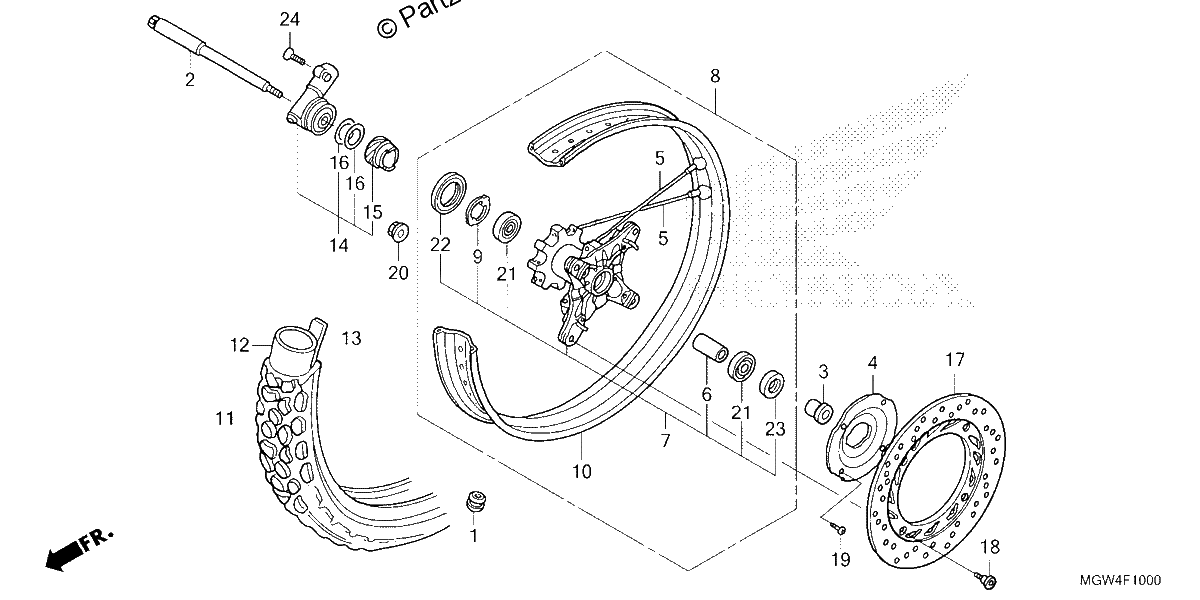 Diagrama de FRONT WHEEL