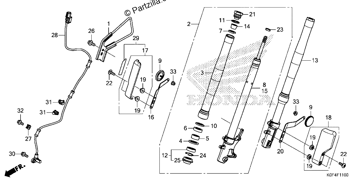 Diagrama de FRONT FORK