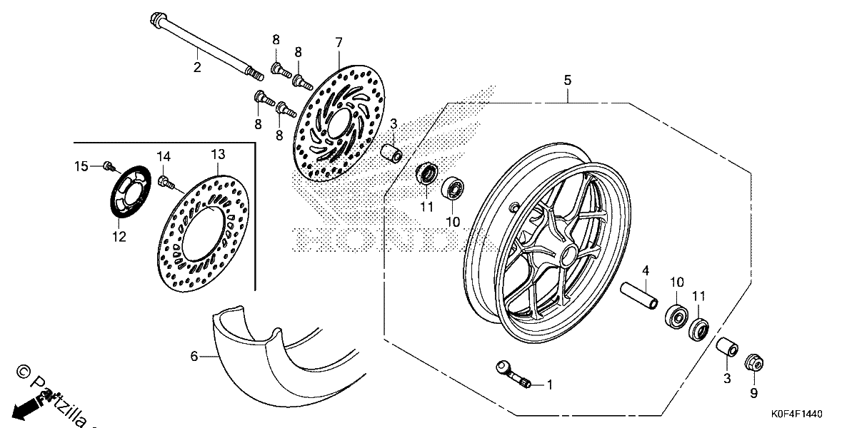 Diagrama de FRONT WHEEL