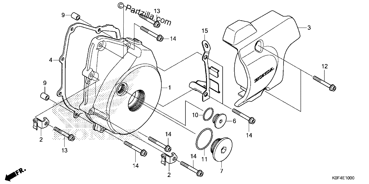 Diagrama de LEFT CRANKCASE COVER