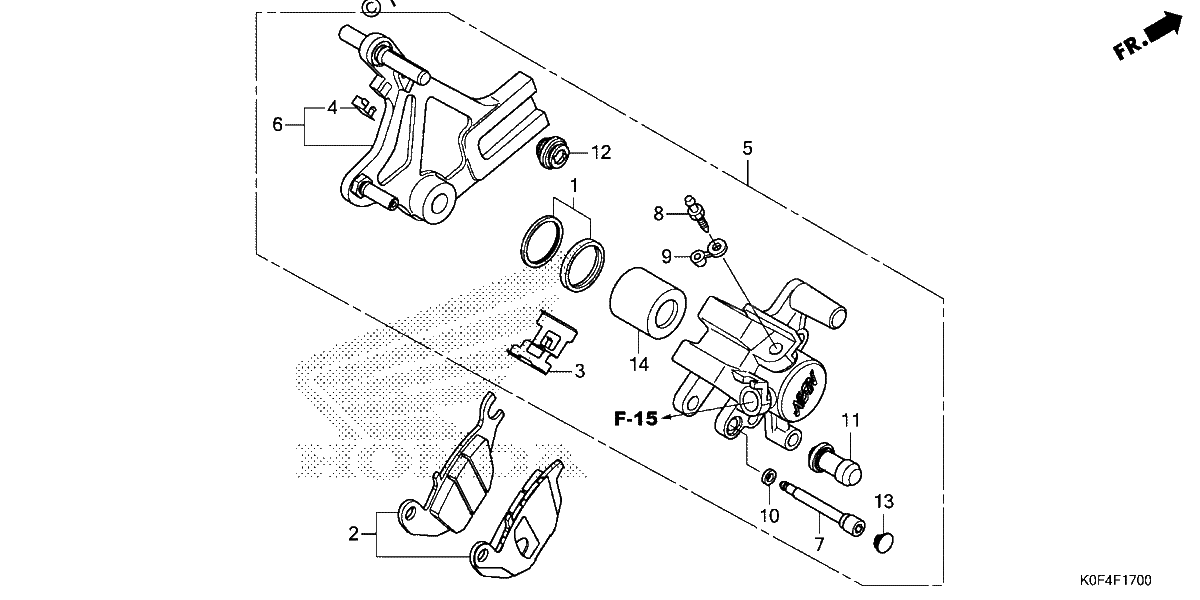 Diagrama de REAR BRAKE CALIPER