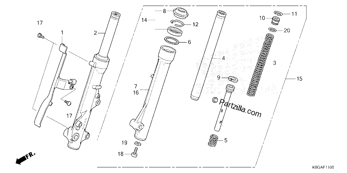 Diagrama de FRONT FORK