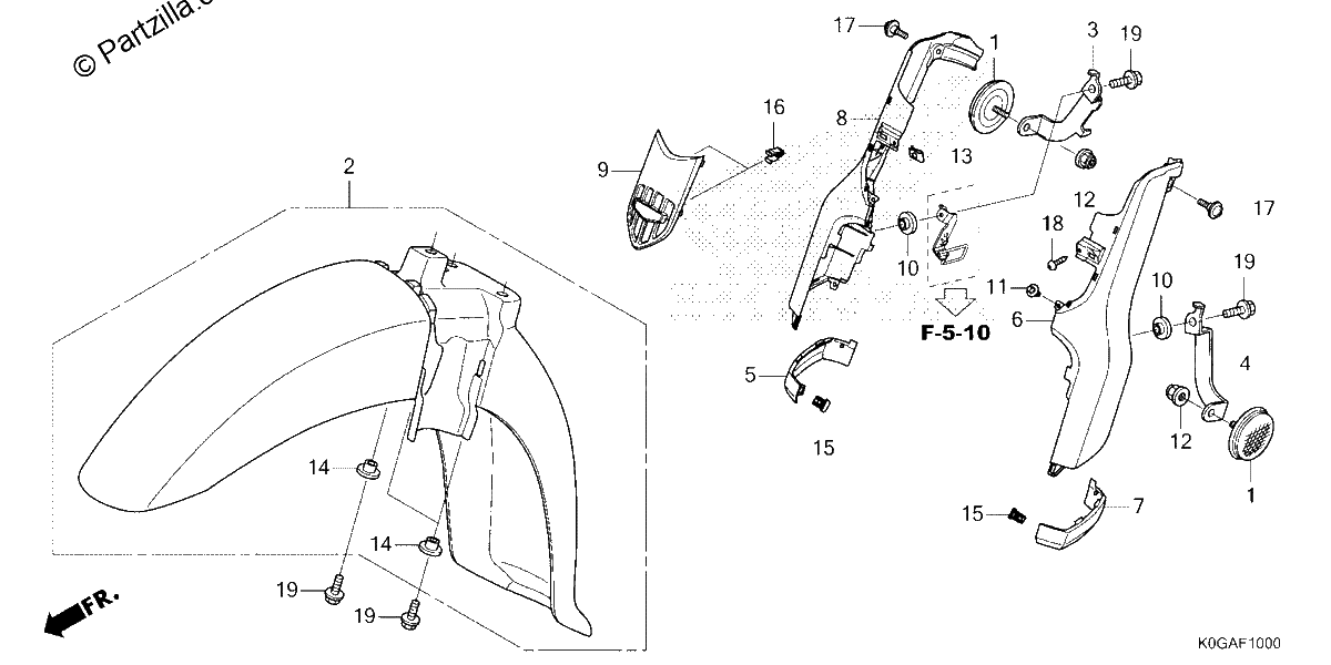Diagrama de FRONT FENDER