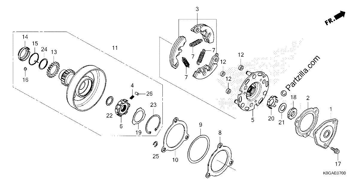 Diagrama de ONE WAY CLUTCH