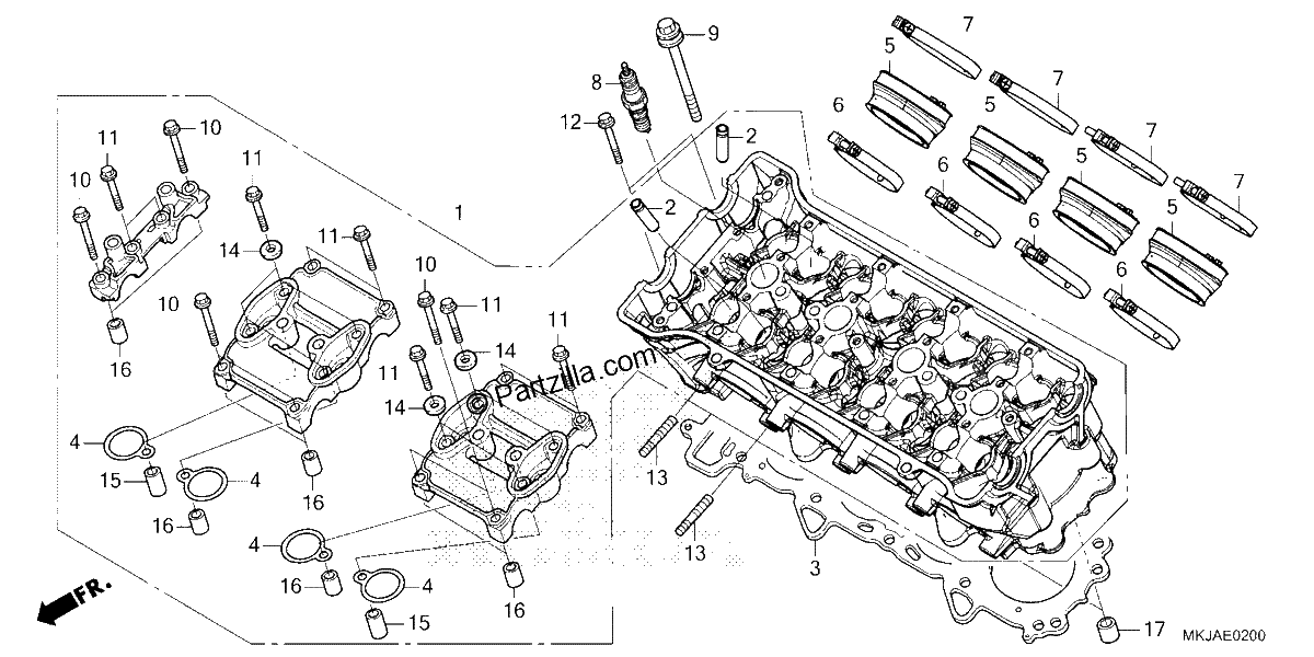 Diagrama de CYLINDER HEAD
