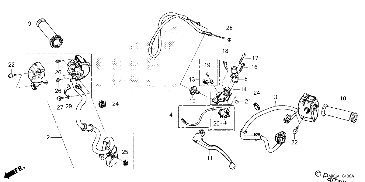 Diagrama de HANDLE LEVER SWITCH CABLE
