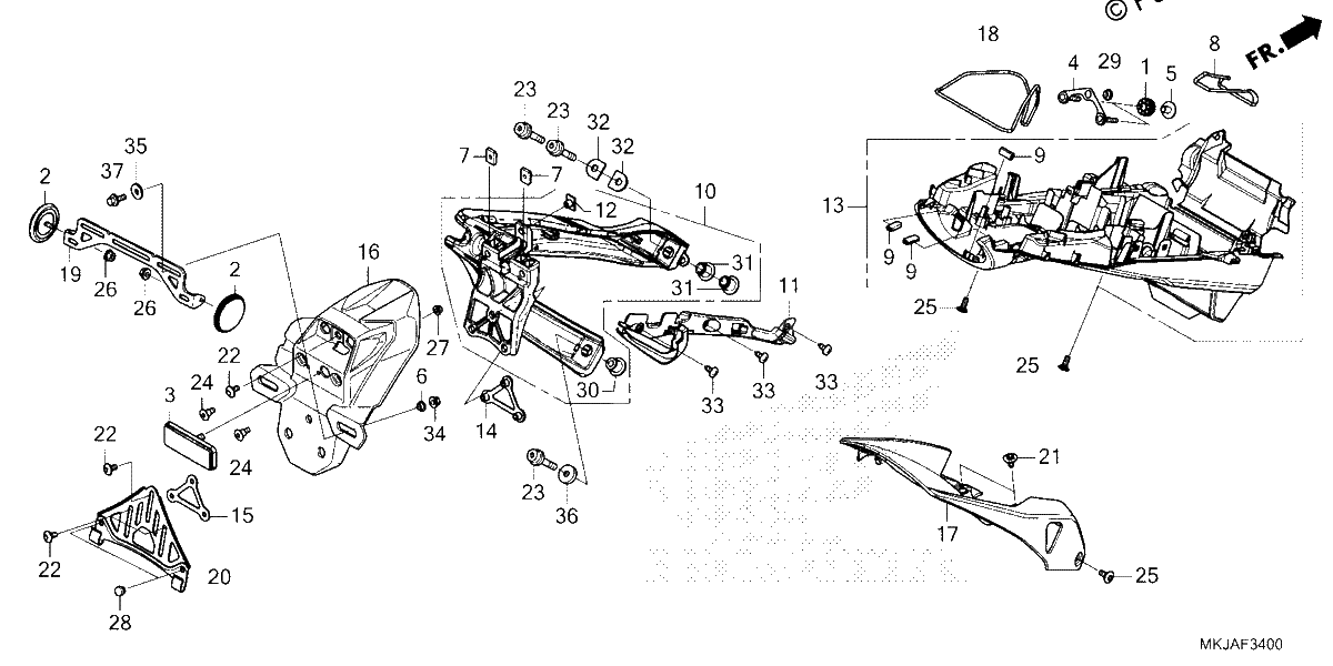 Diagrama de REAR FENDER