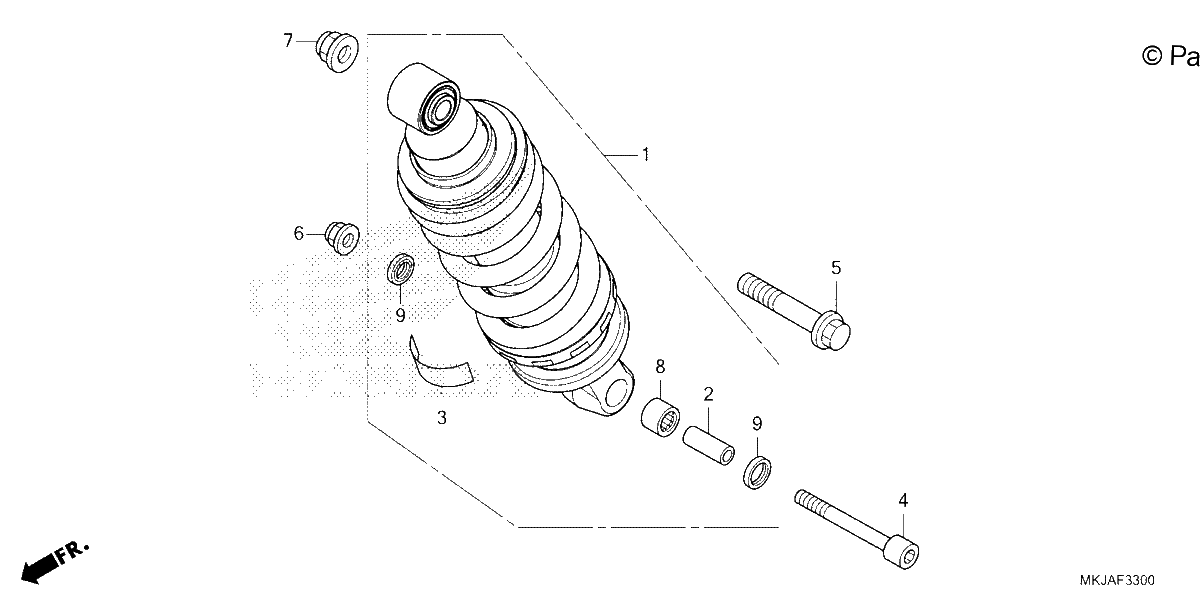 Diagrama de REAR SHOCK ABSORBER