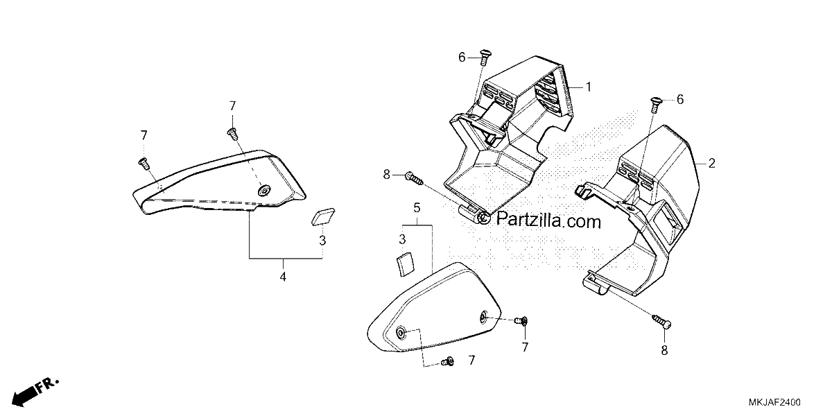 Diagrama de SIDE COVER DUCT COVER